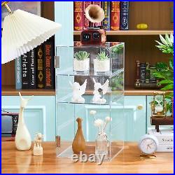 Acrylic Display Case with Lock Key Countertop Display Case Clear Showcase Dis