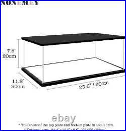 Acrylic Display Case with Sliding Doors Dustproof Showcase for Model Car 23