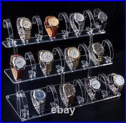 Acrylic Watch Display Holder Stand Rack Showcase Transparent Wristwatch Stands