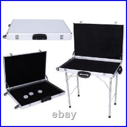 Aluminium Alloy Jewellery Suitcase Display Case Foldable 806010cm Handles IDM