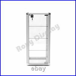 Aluminum Framed Glass Counter Top Display Showcase with Swing Open Door and Lock