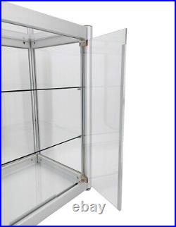 Aluminum Glass Display Showcase Swing Door withLock Bakery Stand Jewelry Box CBD