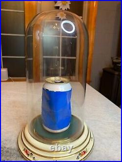 Antique Glass/Metal Cloche Bell Jar Dome for Specimens Display Showcase
