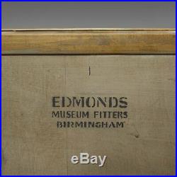 Antique Museum Display Cabinet, Bronze Showcase, Collectors Chest, Edmonds c1910