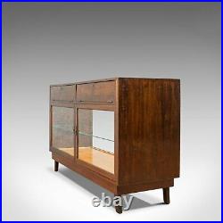 Antique Shopfitting Display Cabinet, English, Mahogany, Oak, Showcase, Edwardian