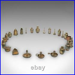 Antique Showcase Collection, Miniatures, Brass, Victorian, Collectible, Display