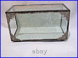 Antique small Glass And Tin Display / Showcase for a Special Collection