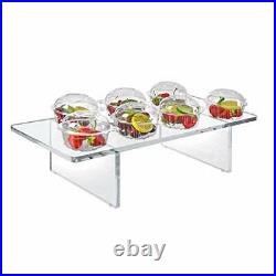 Azar Displays 515376 Acrylic Monitor Risers Clear Showcase Shelf for Food Des