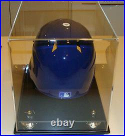 Baseball Batting Helmet Display Holder Case Caseworks Riser Showcase Frame