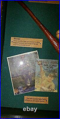 Beautiful BABE RUTH, Orioles The Game of Baseball Glass&Wood Showcase Display