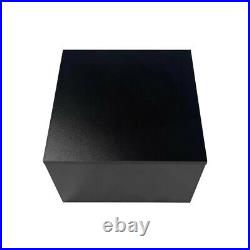 Black 5 Sided Cube Pedestal 18L x 18W x 12H Knockdown Show Case Display Cube