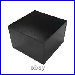 Black 5 Sided Cube Pedestal 18L x 18W x 12H Knockdown Show Case Display Cube