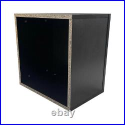 Black 5 Sided Cube Pedestal 18L x 18W x 12H Knockdown Show Case Display Cube