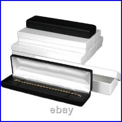Black Faux Leather Bracelet Watch Jewelry Gift Box Showcase Displays Kit 72 Pcs
