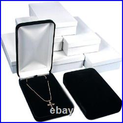 Black Velvet Necklace Chain Jewelry Gift Box Showcase Displays Kit 36 Pcs