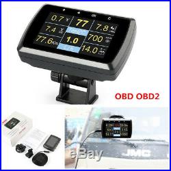 Car OBD OBD2 Gauge Driving SpeedMeter Fuel Consumption Water Temperature Display