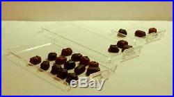 Chocolate candy acrylic showcase display case tray for retail stores 10 per box