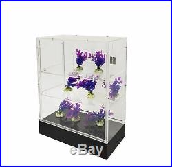 Clear Cabinet Acrylic Display Shelf Plexiglass Showcase Lock N Key Transparent
