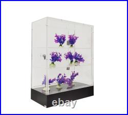 Clear Cabinet Acrylic Display Shelf Plexiglass Showcase Lock N Key Transparent