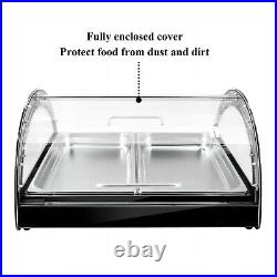 Clivia Commercial Countertop Bakery Display Case Cake Cookies Showcase Black