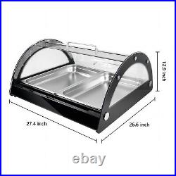 Clivia Commercial Countertop Bakery Display Case Cake Cookies Showcase Black