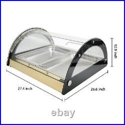 Clivia Commercial Countertop Bakery Display Case Cake Pastry Showcase Gold