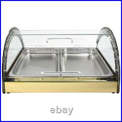 Clivia Commercial Countertop Bakery Display Case Cake Pastry Showcase Gold