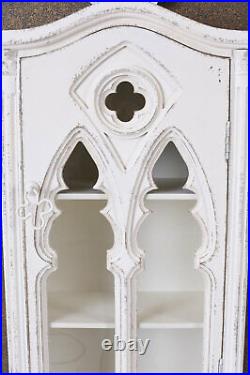 Collect Showcase White Display Case Hanging Wardrobe Wall Shelf Cabinet Antique