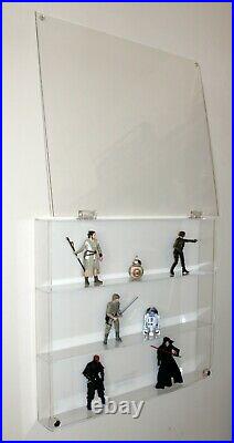 Collectors Showcase Premium Display Case for 6 Star Wars Action Figures T2MS
