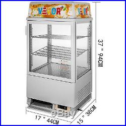 Commercial Beverage Refrigerator 58L Countertop Display Cooler Drink Show Case