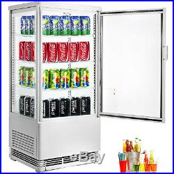 Commercial Beverage Refrigerator 78L Countertop Display Cooler Drink Show Case