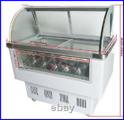 Commercial Display Cooler Refrigerated Display Case Ice Cream Gelato Showcase