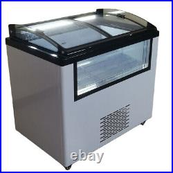 Commercial Gelato Dipping Cabinet, Clear Display Case with Large 12Pans Capacity