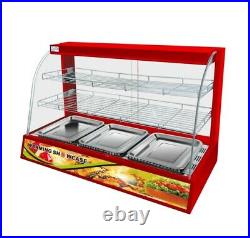 Commercial Red Hot Food Chicken Warmer Display Cabinet Showcase