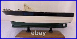 Cool Vintage Solid Wood Boat With Stand Maritime Collection Showcase Display