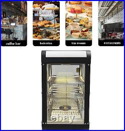 Countertop 15 Food Warmer Display Case 3 Shelf Hot Warming Showcase with Front
