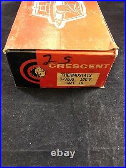 Crescent Nos Poppet 160 Thermostat 3-9260 Dealer Display Case Of 10 Vintage Oem