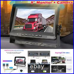 DC12V-24V Digital Display 8 Monitor Car Rear View Backup Reverse AHD Camera Kit