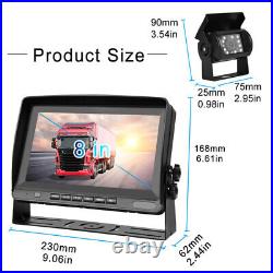 DC12V-24V Digital Display 8 Monitor Car Rear View Backup Reverse AHD Camera Kit