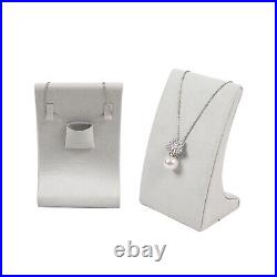 Deluxe Jewelry Display Luxury Suede Jewelry Showcase Display Set Light Grey