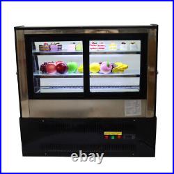Desktop Refrigerated Display Cabinet Commercial Pie Cake Showcase Rear Door220V