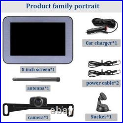 Digital Display 5 LCD Monitor Car Rear View Backup Reverse Camera Night Vision