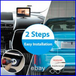 Digital Display 5 Monitor 12V Car Rear View Backup Reverse Wireless Camera Kit