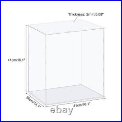 Display Case Box Acrylic Box Transparent Showcase 41x36x41cm for Collectibles