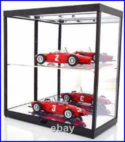 Display Show Case 2 Tier Mirror Back & Lights Ideal 118 Scale Model Displays