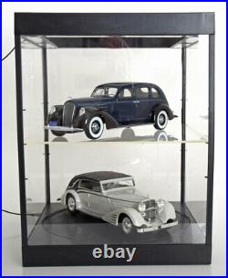 Display Show Case 2 Tier Rotating & Lights Ideal 118 Scale Model Displays Boxed