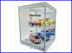 Display Show case Vitrine Silver Led Black Mirror 1/18 T9-69929MS TRIPLE9