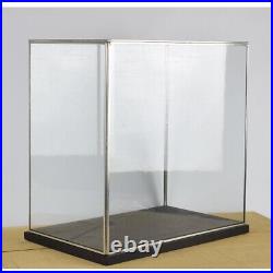 Display Showcase Glass Hand Made Large and Brass Box Dome With Black Wooden Base