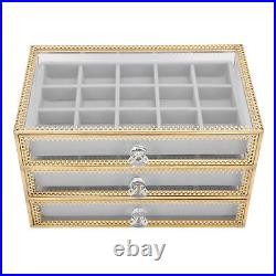 Fake Nail Display Case Nail Storage Box Desktop Multipurpose 3 Tiers For Salon