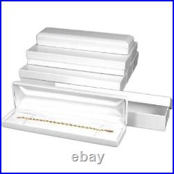 Faux White Leather Bracelet Watch Jewelry Gift Box Showcase Display Kit 72 Pcs